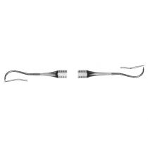 Gima scaler per igienista dentale in acciaio inox figura H6/7 argento per strumentario odontoiatrico
