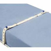Cintura Fissaggio Letto Crema 235x5 cm con Passanti in Acciaio
