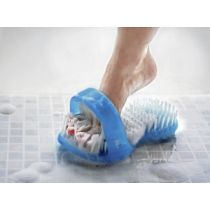 Sandalo Lavapiedi Doccia con Setole Morbide e Ventose - Blu