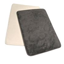 Identites SecurePlus tappetino da bagno antiscivolo in microfibra vellutata bianco e nero 60x45 cm