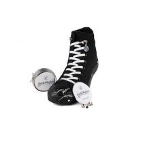 Identites Quick lacci elastici senza nodo per scarpe lunghezza 120 cm colore nero regolabili