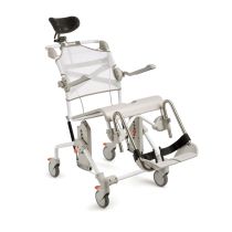 Chaise Swift Mobile Inclinable – Sedia da Doccia Mobile e Inclinabile con Regolazione dell’Altezza, Seduta Amovibile e Portata 160 kg