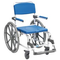 Identités Aston Poltrona da Doccia e WC con Grandi Ruote 24", Regolabile in Altezza, Portata 160 kg