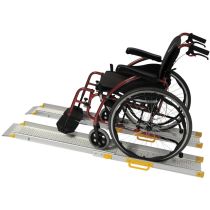 Paio di Rampe Telescopiche Ergo in Alluminio per Carrozzine e Scooter – Accesso Veicoli, Regolabili e Trasportabili