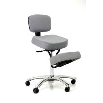 Identites Ergo Pro sgabello medico sit-stand con memory foam grigio base in alluminio regolabile