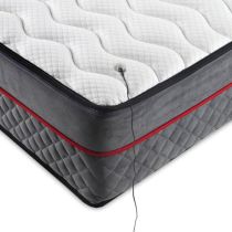 Materasso Massaggiante Riscaldante in Memory Foam con 16 Vibromotori, 5 Programmi Automatici, 4 Zone di Massaggio e Riscaldamento Lombare a Infrarossi