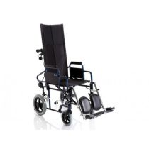 Ardea Comfy-S Go Carrozzina Pieghevole con Schienale Prolungato Nero Acciaio e Nylon
