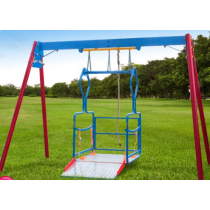 Altalena Inclusiva per Bambini Disabili con Pedana Antiscivolo
