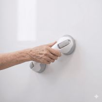 Maniglione di Sostegno per Doccia e Vasca da 29 cm con Ventose Extra Forti – Maniglia di Sicurezza Universale senza Fori per Bagno e WC – Supporto Antiscivolo Portatile da Viaggio