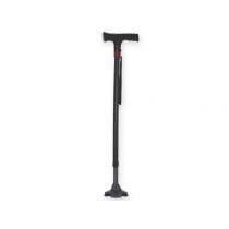Gima bastone da passeggio innovativo con luce LED, allarme, base a 4 piedini nero in alluminio e ABS