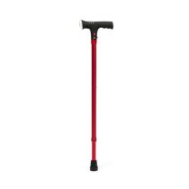 Electra - Bastone da Passeggio con LED e Allarme Sonoro, Rosso