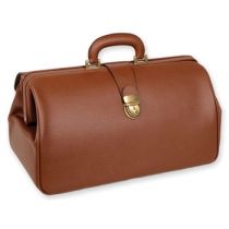 Supertexas - Borsa per Dottore in Pelle con Serrature Brunite