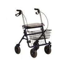 Rollator con Sistema Frenante in Acciaio Verniciato Blu/Grigio