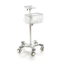 Dimed carrello in alluminio per ECG, monitor e segni vitali con doppio cestello e portacavi 1100 mm