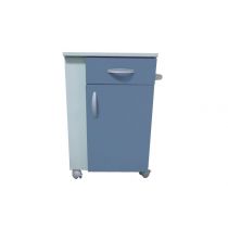 Comodino Febo con Porta Bottiglia e Porta Asciugamani - Blu