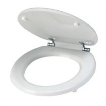 Sedile WC Infanzia con Coperchio in Poliestere - Azzurro/Bianco/Rosa