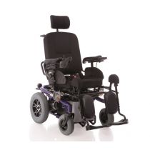 Aries Pro - Carrozzina Elettrica Multifunzione Blu, Reclinabile