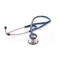 Stetofonendoscopio Cardiologico in Acciaio Inox Satinato - Blu/Rosso