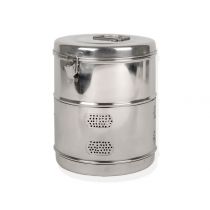 Drum Cilindrico per Sterilizzazione - 190x240 mm - Acciaio Inox