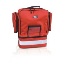 Easyred zaino per emergenza e primo soccorso in materiale antistrappo rosso con sezioni modulari e riflettenti
