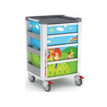 Carrello Pediatrico con 2 cassetti medium e 2 large