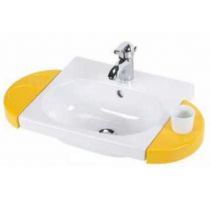 Lavabo Infanzia 43x37,5 cm in Ceramica con Fori Accessori