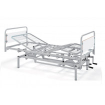 Letto Horus - 3 Snodi e 4 Sezioni Regolabili con 2 Manovelle Indipendenti. Carrello con Spintore Oleodinamico