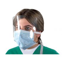 Gima Maskop mascherina chirurgica con lacci in tessuto non tessuto azzurra 4 strati impermeabile