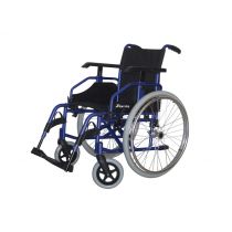 Carrozzina Pieghevole Leggera in Alluminio Blu, Autospinta, 14 kg