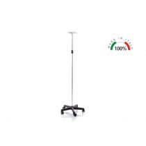 Piantana Ipodermoclisi Alluminio Anodizzato - 4 Ganci Ruote