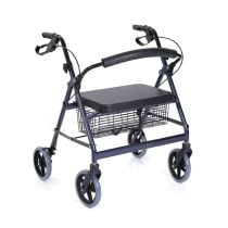 Moretti Apollo HD Rollator Pieghevole A 4 Ruote In Acciaio Verniciato, Portata 200 Kg