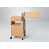 Comodino Elegance con Tavolino Regolabile in Legno Faggio