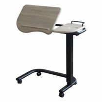 Tavolino Serviletto Regolabile in Altezza - Doppio Piano Inclinabile e Fisso con Ruote