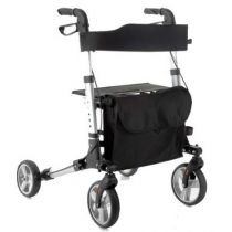 Rollator Pieghevole in Alluminio Verniciato - 4 Ruote - Compatto Totalmente Pieghevole - Oceano