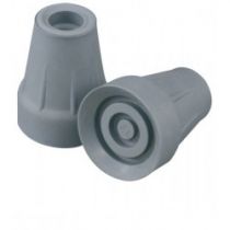 Mopedia puntali per bastoni in alluminio diametro 18 mm in gomma grigia confezione da 2 pezzi