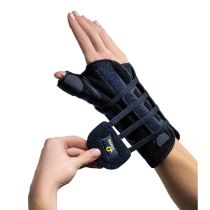 Pavis Art. 037 Immobilizzatore Pollice E Polso Baby Blu, Velluto Cotone, 3 Stecche