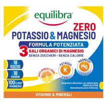 Equilibra®- 6 confezioni da 18 bustine Potassio & Magnesio Zero 