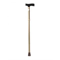 Mopedia bastone pieghevole in alluminio anodizzato bronzo con altezza regolabile 77,5-87,5 cm