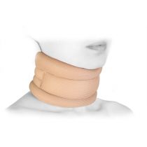 Mopedia collare cervicale semirigido con supporto interno regolabile in gommapiuma e poliammide beige