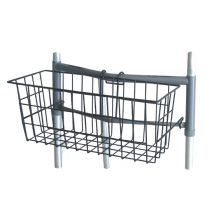 Mopedia cestino per deambulatori a due pulsanti in metallo con dimensioni 40,5x15x18,5 cm nero