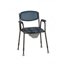 Sedia Comoda Regolabile in Altezza con Sedile Rimovibile in Acciaio