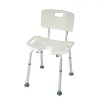 Sedia Da Doccia Bora in Alluminio Regolabile - Bianco/Grigio
