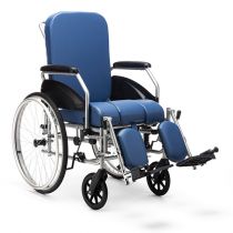 KSP - Sedia Manuale Reclinabile con Ruote Piroettanti 24"