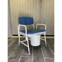 Sedia WC Comfort XXL Regolabile in Acciaio con Vaso Estraibile