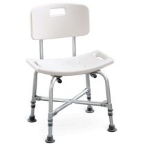 Sedia da Bagno Rinforzata con Schienale - Alluminio - 150 Kg