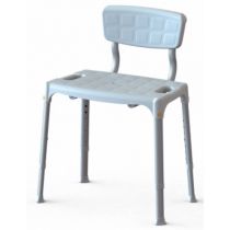 Linea King - Sgabello Doccia Regolabile con Schienale e Maniglie