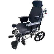 Sedia basculante Optima 400 con spinte laterali e tavolino- seduta 46 cm Nuova Blandino - Usato