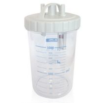 Lem vaso graduato da 1000 cc completo con coperchio trasparente in plastica per raccolta liquidi
