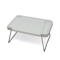Vassoio Servipranzo da Letto Pieghevole 58x38x30 cm Bianco