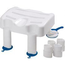 Sgabello da bagno regolabile in altezza con ventose